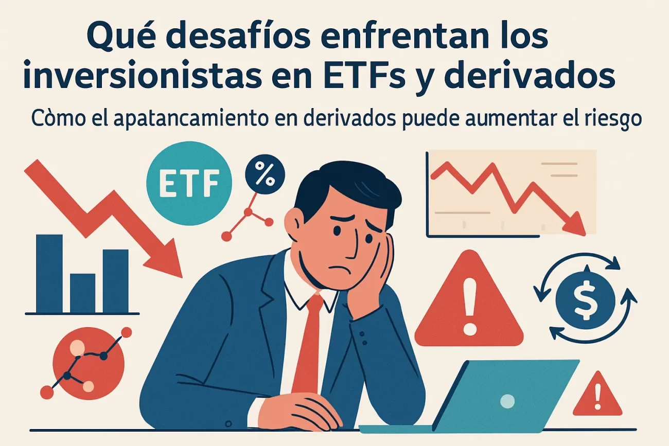 qué desafíos enfrentan los inversionistas en ETFs y derivados Cómo el apalancamiento en derivados puede aumentar el riesgo