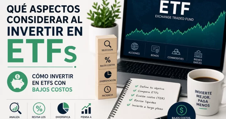 Qué aspectos considerar al invertir en ETFs: cómo invertir en ETFs con bajos costos