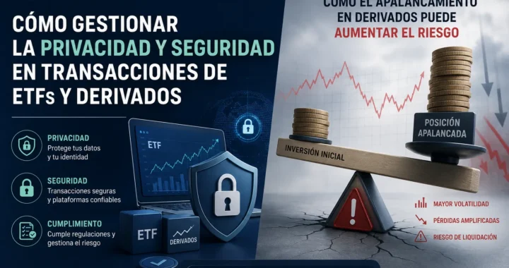 Cómo gestionar la privacidad y seguridad en transacciones de ETFs y derivados y cómo el apalancamiento aumenta el riesgo
